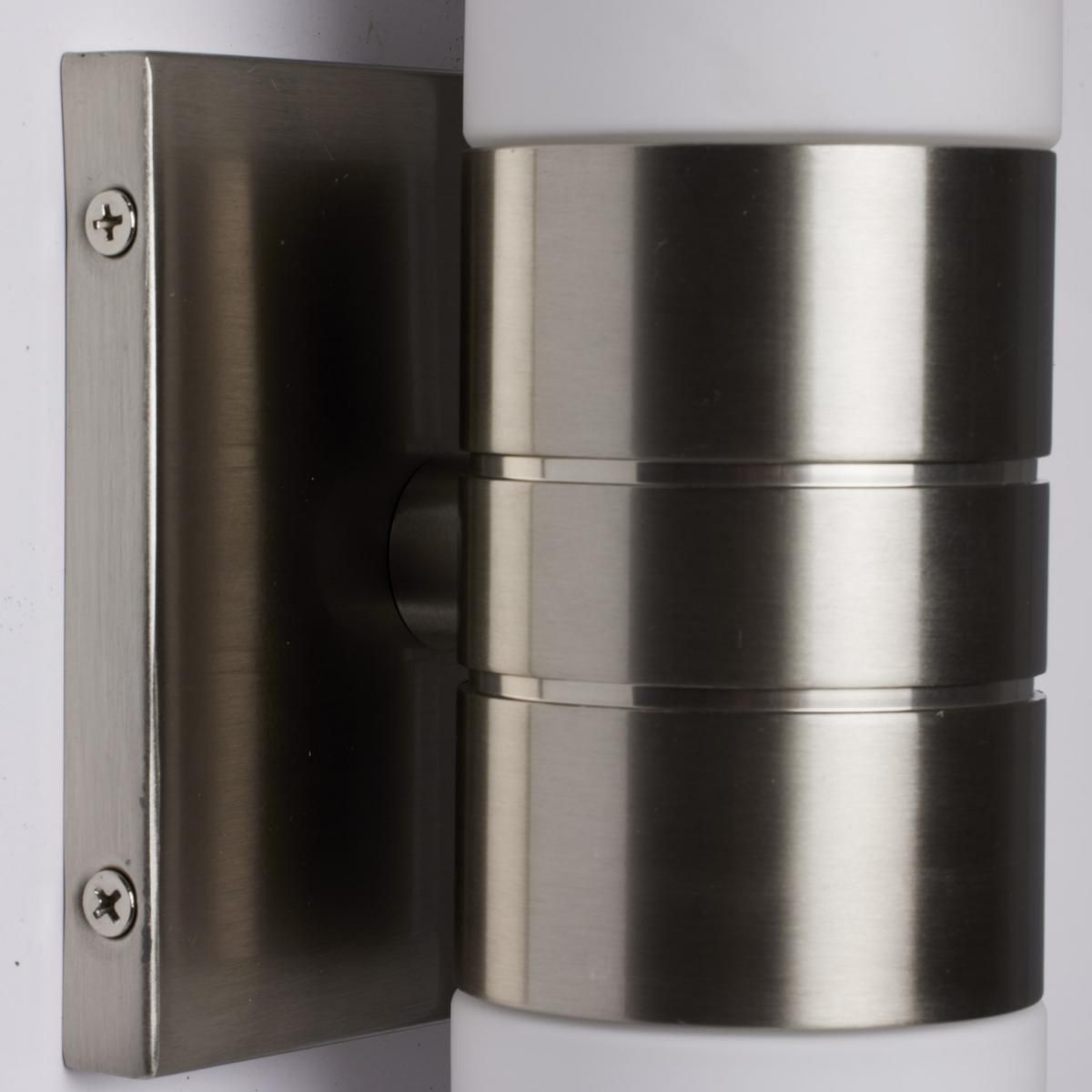 Image 5 Link 2 Light 21" High Wall Sconce with White Glass - Brushed Nickel more views