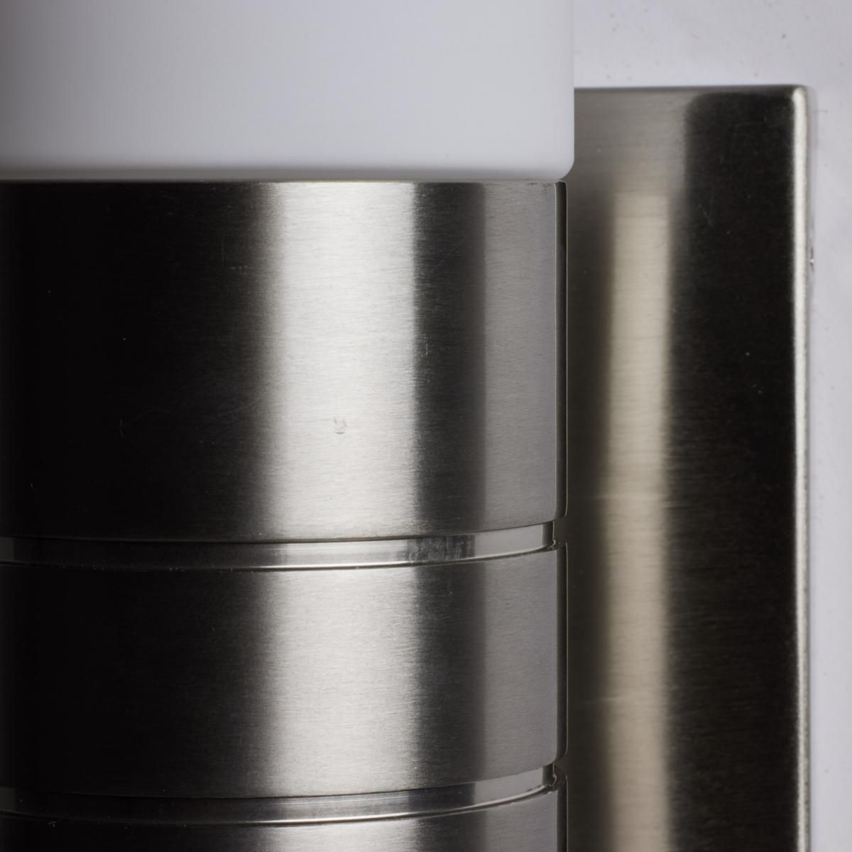 Image 6 Link 2 Light 21" High Wall Sconce with White Glass - Brushed Nickel more views