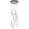 Link 20.5" 9-Light Round Sterling Long Pendant with Clear Glass