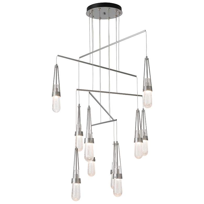 Image 1 Link 35"W 10-Light Sterling Mobile Pendant With Bubble Glass Shade