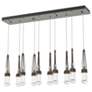 Link 44.5" Rectangular Bronze Long Pendant with Clear Glass