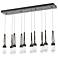 Link 44.5" Rectangular Oil Rubbed Bronze Long Pendant with Clear Glass