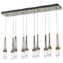 Link 44.5" Rectangular Soft Gold Long Pendant with Clear Glass