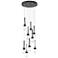 Link 9-Light Clear Round Pendant - Black - Clear