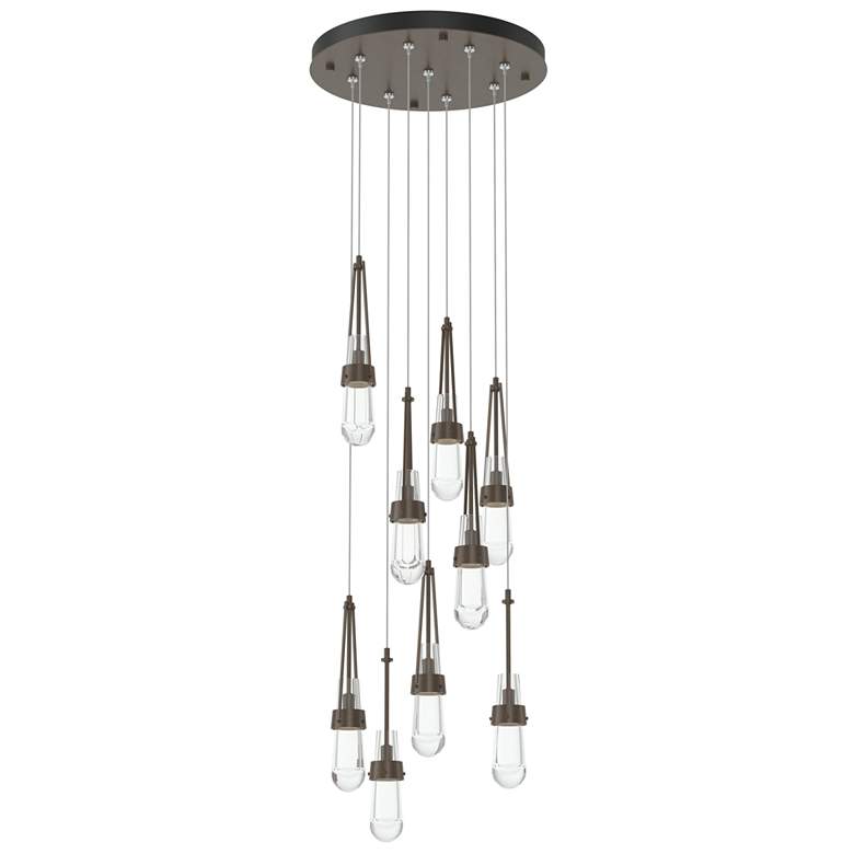 Image 1 Link 9-Light Clear Round Pendant - Bronze - Clear