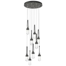 Link 9-Light Clear Round Pendant - Iron - Clear