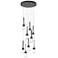Link 9-Light Clear Round Pendant - Oil Rubbed Bronze - Clear