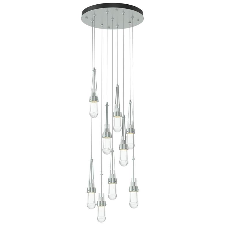 Image 1 Link 9-Light Clear Round Pendant - Platinum - Clear