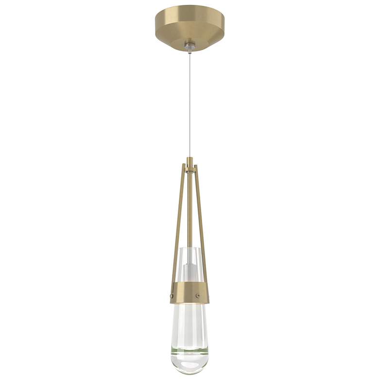 Image 1 Link Clear Glass Low Voltage Mini Pendant - Modern Brass - Clear Glass