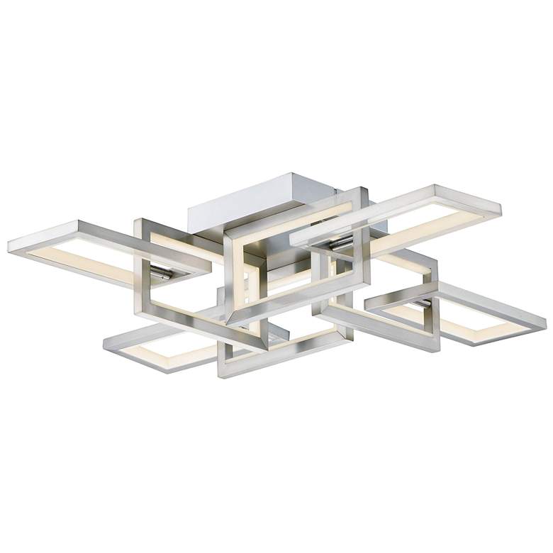 Image 1 Link LED Flush Mount Satin Nickel
