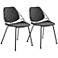 Linnea Black Fabric Side Chairs Set of 2