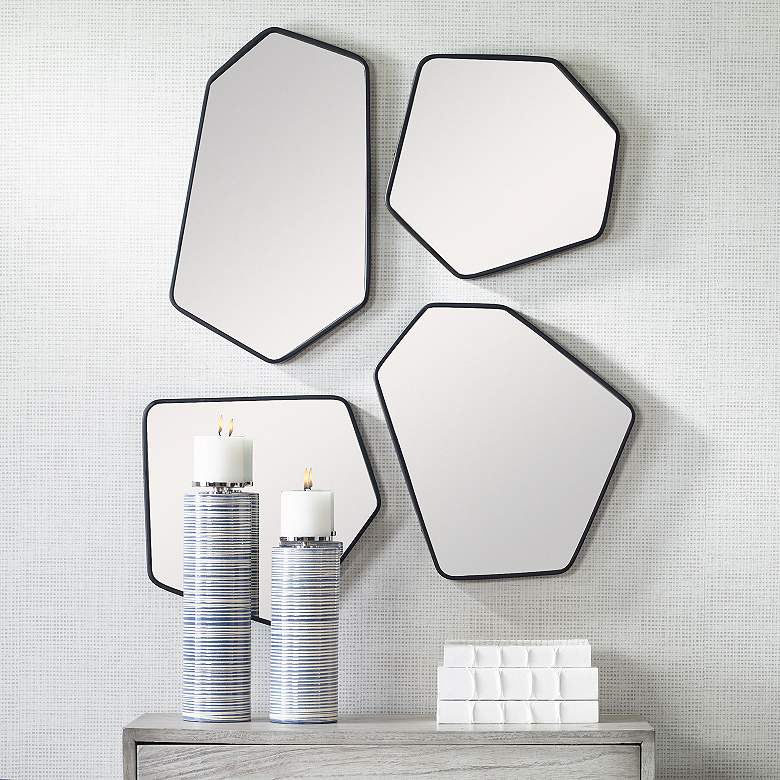Image 1 Linneah Black Set of 4 Mirrors
