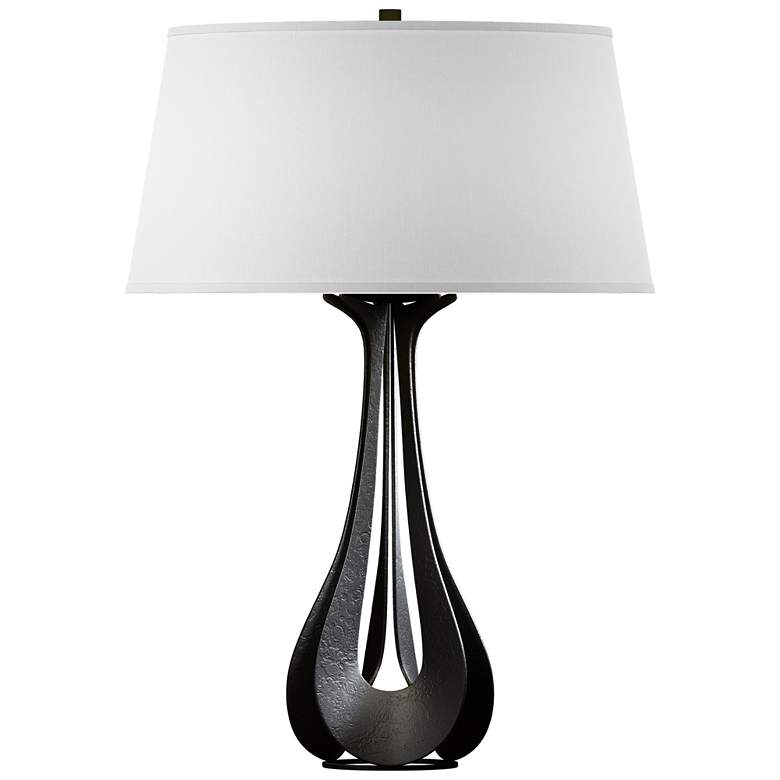 Image 1 Lino 25.3 inch High Black Table Lamp With Natural Anna Shade