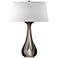 Lino 25.3" High Bronze Table Lamp With Flax Shade