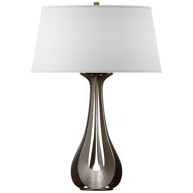 Image 1 Lino 25.3 inch High Bronze Table Lamp With Natural Anna Shade