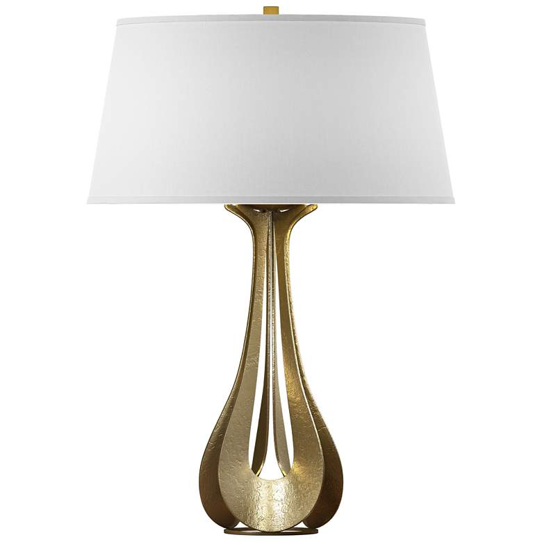 Image 1 Lino 25.3" High Modern Brass Table Lamp With Natural Anna Shade
