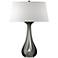 Lino 25.3" High Natural Iron Table Lamp With Flax Shade