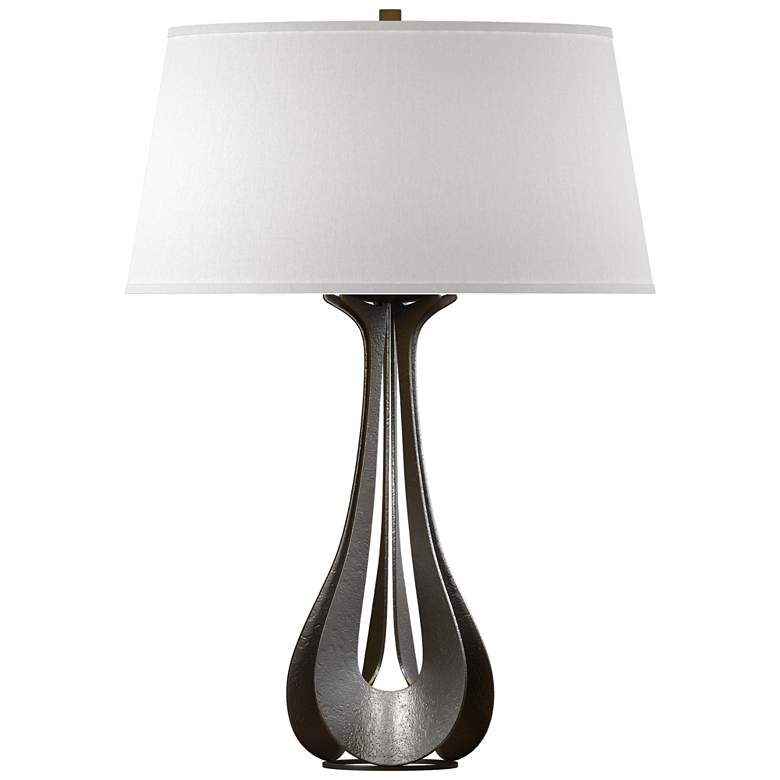 Image 1 Lino 25.3" High Oil Rubbed Bronze Table Lamp With Flax Shade