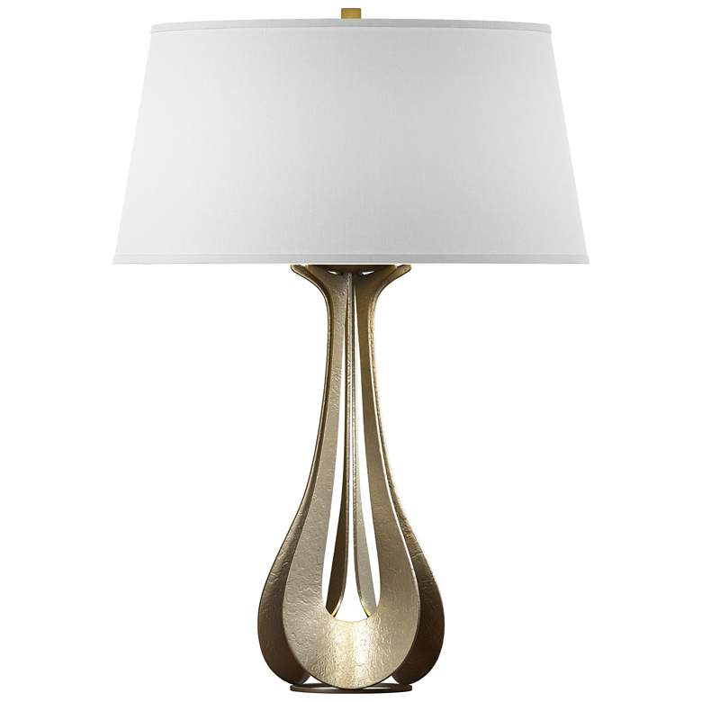 Image 1 Lino 25.3 inch High Soft Gold Table Lamp With Natural Anna Shade