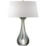Lino 25.3" High Vintage Platinum Table Lamp With Flax Shade