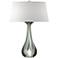 Lino 25.3" High Vintage Platinum Table Lamp With Flax Shade