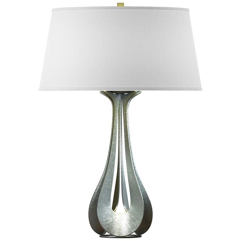 Image 1 Lino 25.3 inch High Vintage Platinum Table Lamp With Natural Anna Shade