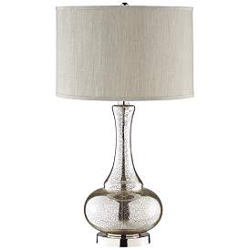 Image1 of Linore Antique Mercury Glass Gourd Table Lamp