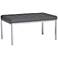 Lintel Smoke Gray Bonded Leather Tufted Bench