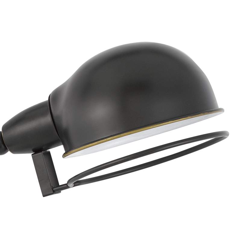 Linthal Dark Bronze Adjustable Plug-In Swing Arm Wall Lamp more views