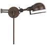 Linthal Rust Adjustable Plug-In Swing Arm Wall Lamp