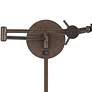 Linthal Rust Adjustable Plug-In Swing Arm Wall Lamp
