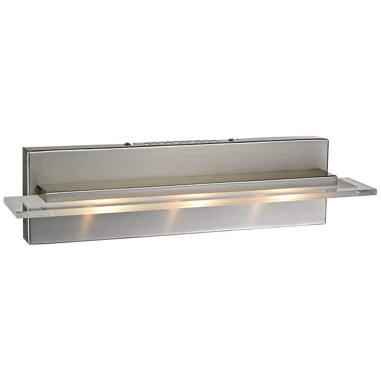 Image 1 Linton Collection 18 inch Wide Satin Nickel LED Bathroom Light