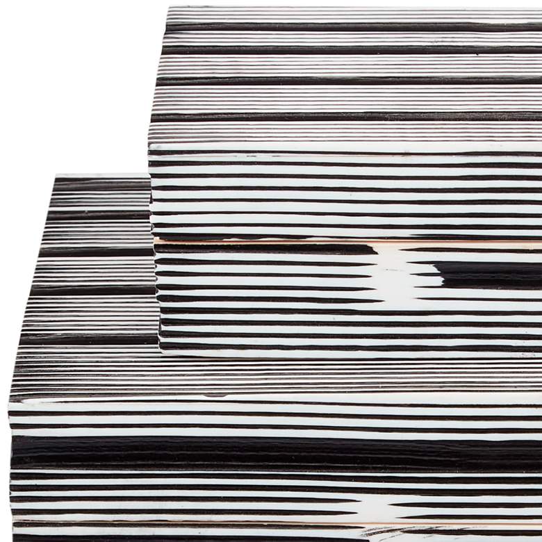 Linus Black White Stripes Decorative Boxes Set of 2 more views