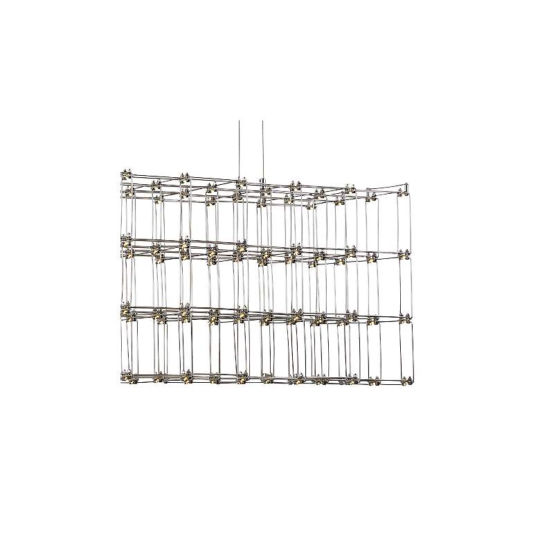 Image 2 Linwood 30 3/4" Wide Chrome 128-Light LED Cage Chandelier more views