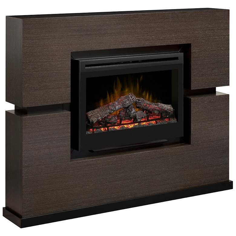 Image 1 Linwood Gray Rift Modern Indoor Electric Fireplace