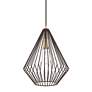 4_Linz 1 Light Bronze with Antique Brass Accents Pendant more views