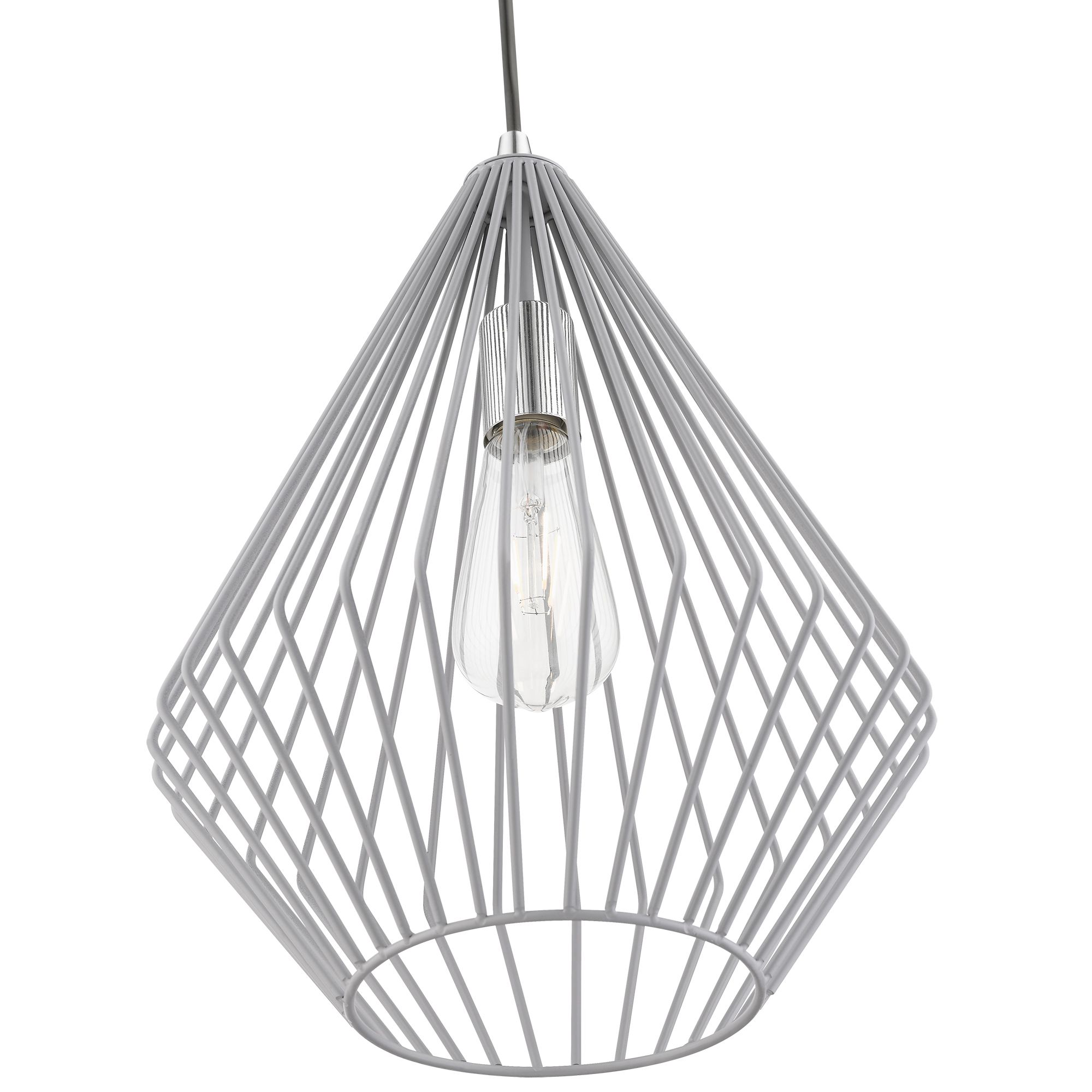 Image 6 Linz 1 Light Nordic Gray with Polished Chrome Accents Pendant more views