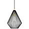 Linz 1 Light Shiny Black with Polished Brass Accents Pendant