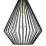Linz 1 Light Shiny Black with Polished Brass Accents Pendant in scene