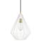 Linz 1 Light Textured White with Antique Brass Accents Pendant