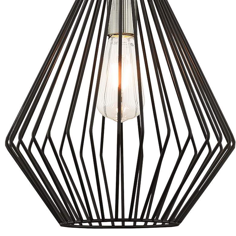 Image 4 Linz 11 1/2" Wide Black Geometric Mini Pendant more views
