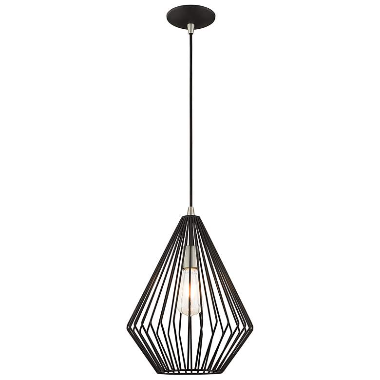 Image 5 Linz 11 1/2" Wide Black Geometric Mini Pendant more views