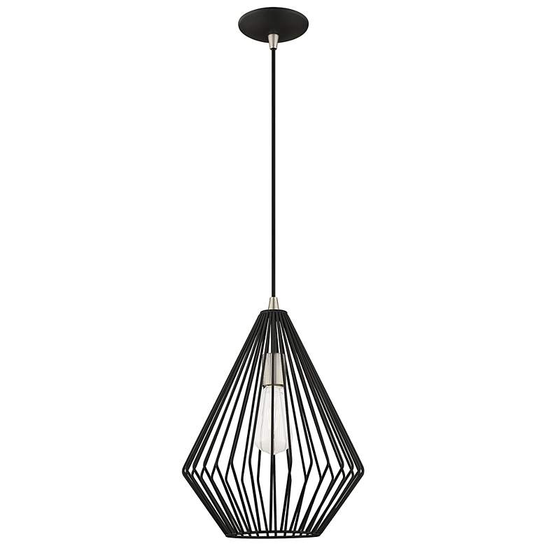 Image 6 Linz 11 1/2" Wide Black Geometric Mini Pendant more views