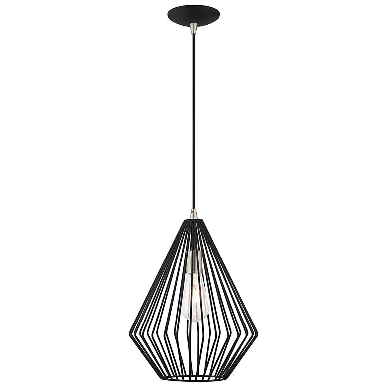 Image 7 Linz 11 1/2" Wide Black Geometric Mini Pendant more views