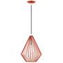 3_Linz 11 1/2" Wide Shiny Red Steel Mini Pendant