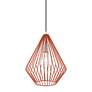 5_Linz 11 1/2" Wide Shiny Red Steel Mini Pendant more views