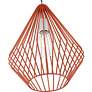 6_Linz 11 1/2" Wide Shiny Red Steel Mini Pendant more views