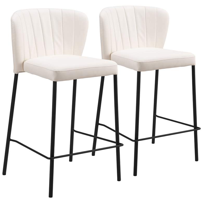 Image 1 Linz Counter Stool (Set of 2) Cream