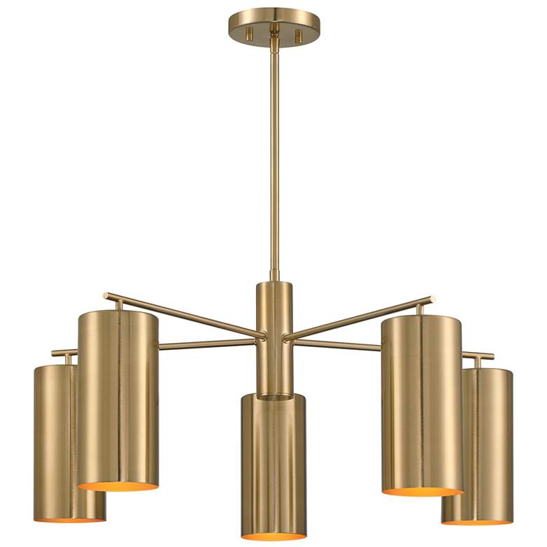 Image 1 Lio 5-Light Chandelier in Noble Brass by Breegan Jane