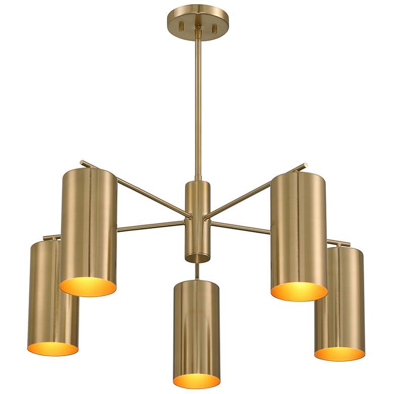Image 4 Lio 5-Light Chandelier in Noble Brass by Breegan Jane more views